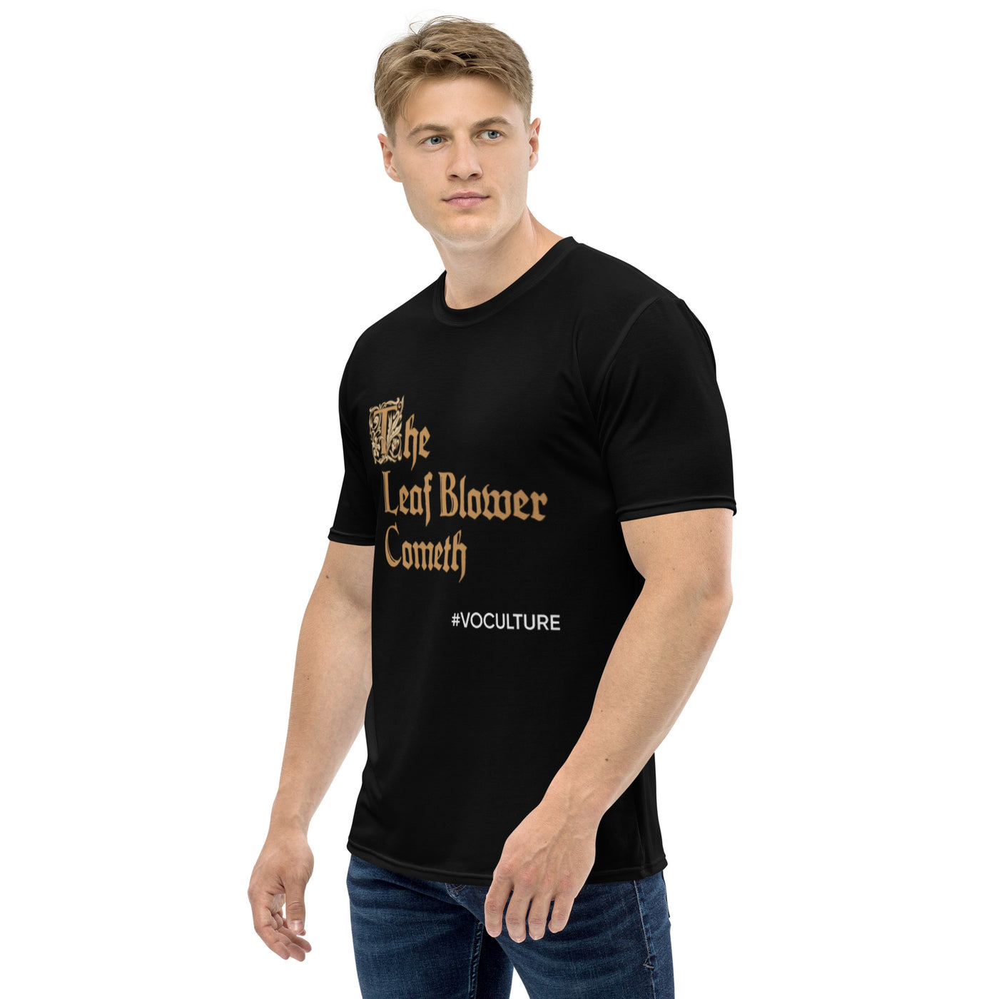 THE LEAF BLOWER COMETH! Men's t-shirt black