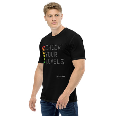 CHECK YOUR LEVELS Male t-shirt