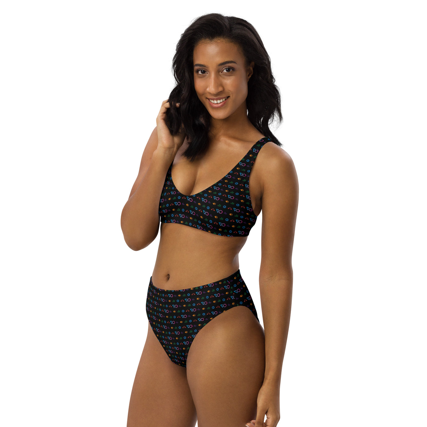 VO ICONS Recycled high-waisted bikini black