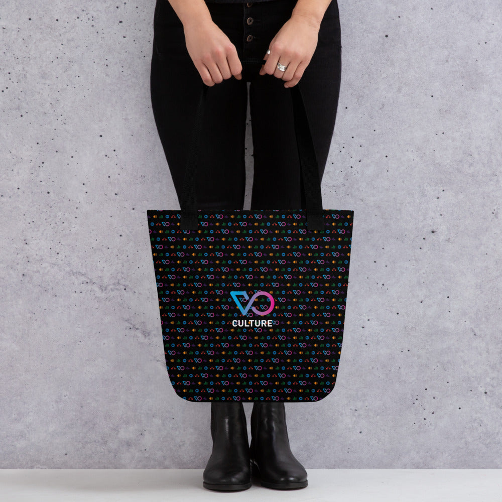 VO ICON pattern Tote bag black