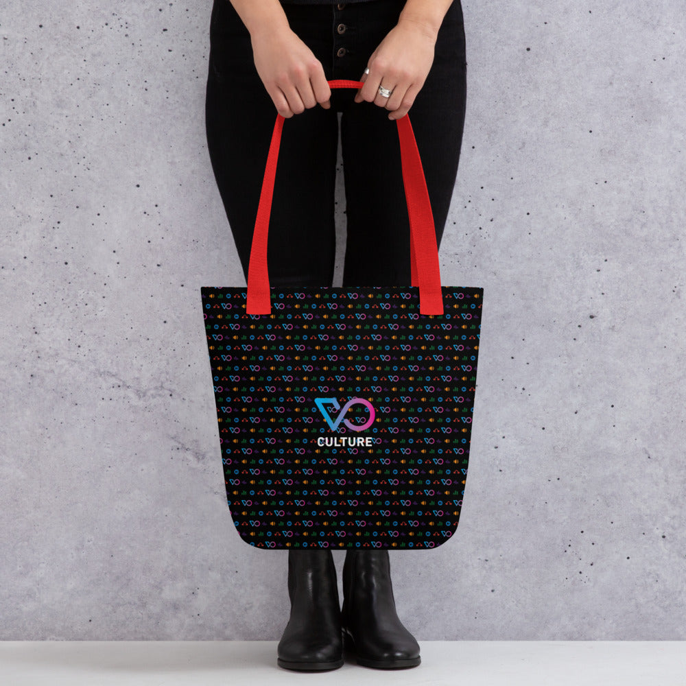 VO ICON pattern Tote bag black