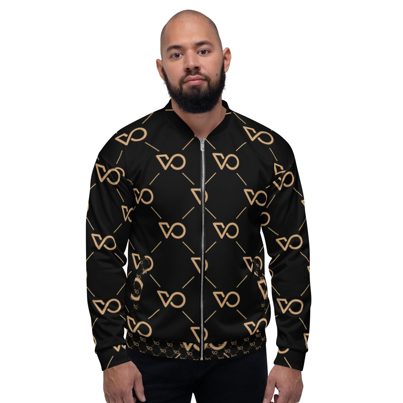 GOLD VO Unisex Bomber Jacket black