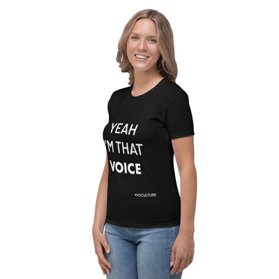 YEAH I'm that voice Women's T-shirt black