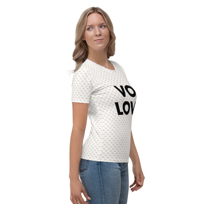 VO LOVE with Gold VO pattern Women's T-shirt