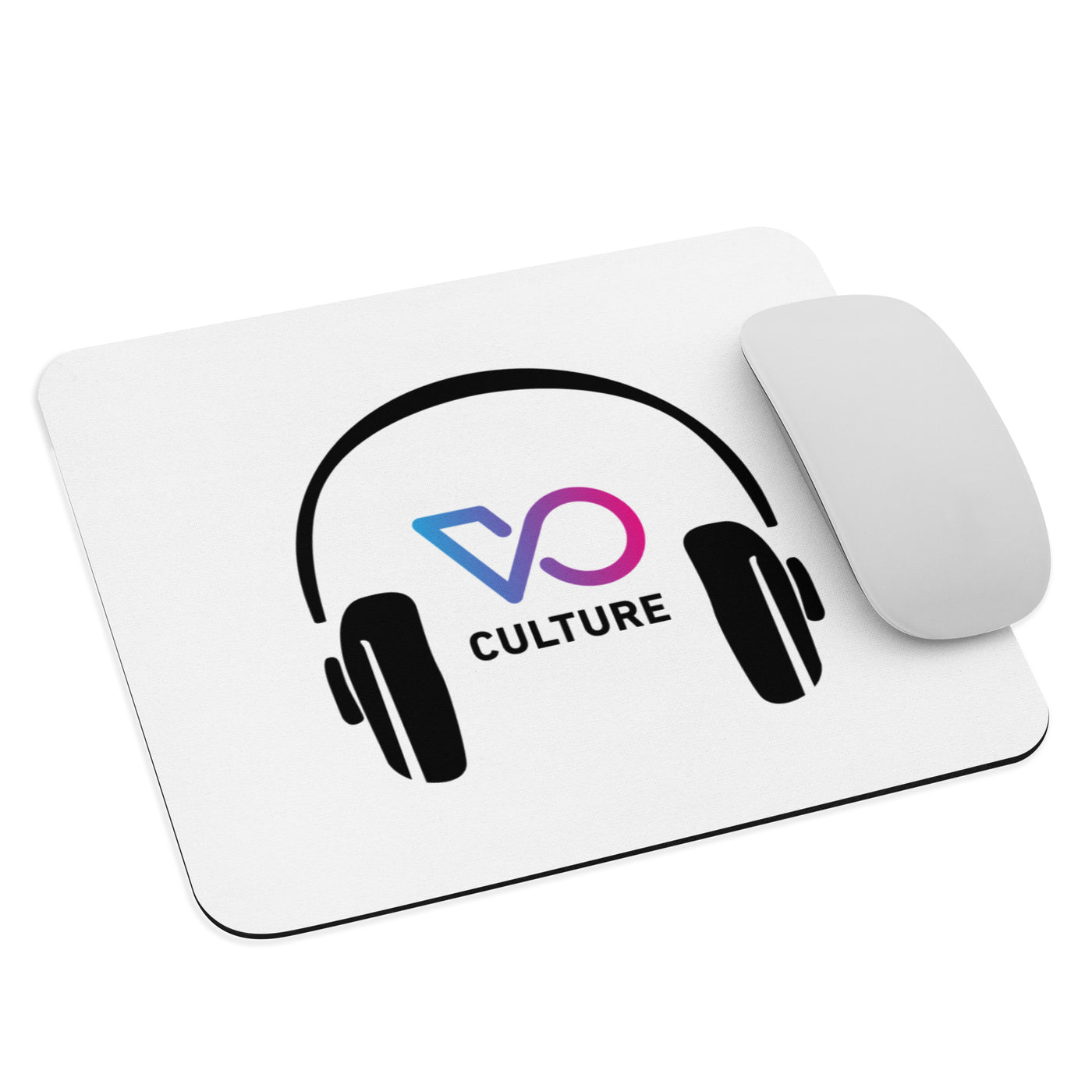 VO Culture Headphones Mouse pad white