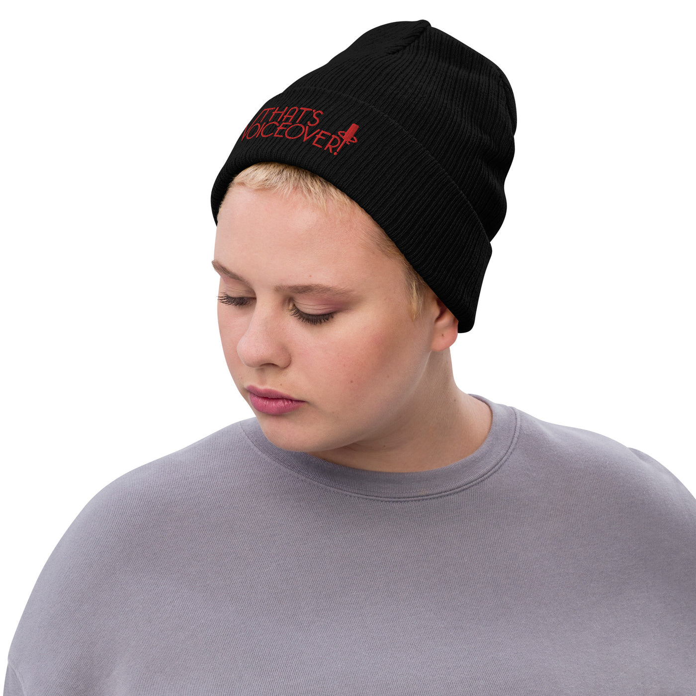 THAT'S VOICEOVER Ribbed knit beanie