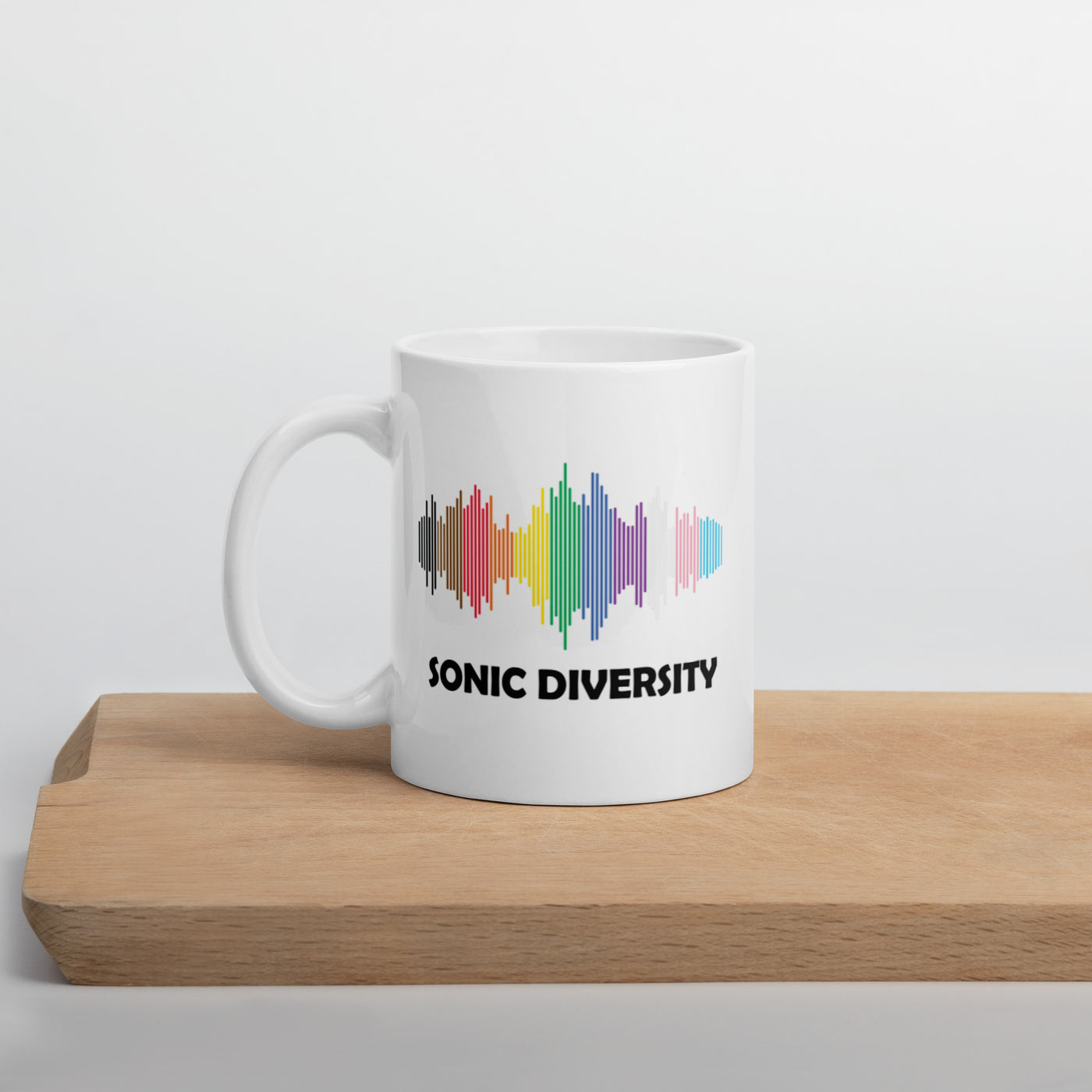 SONIC DIVERSITY White glossy mug