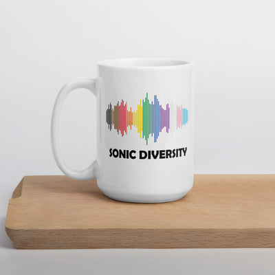 SONIC DIVERSITY White glossy mug